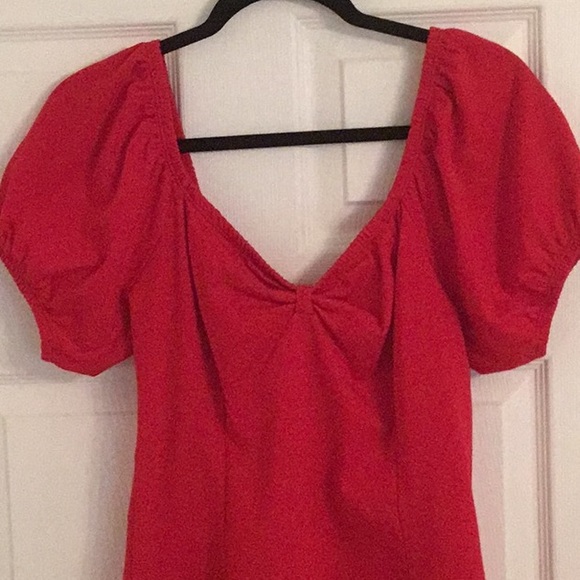 NWT Vixen By Micheline Pitt Powder Puff Top In Red - Picture 6 of 9